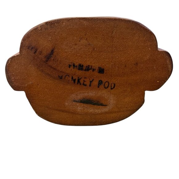 Vintage Hand Carved Wooden Bust Solid Wood Primitive Native Tribal Figure - Picture 6 of 6